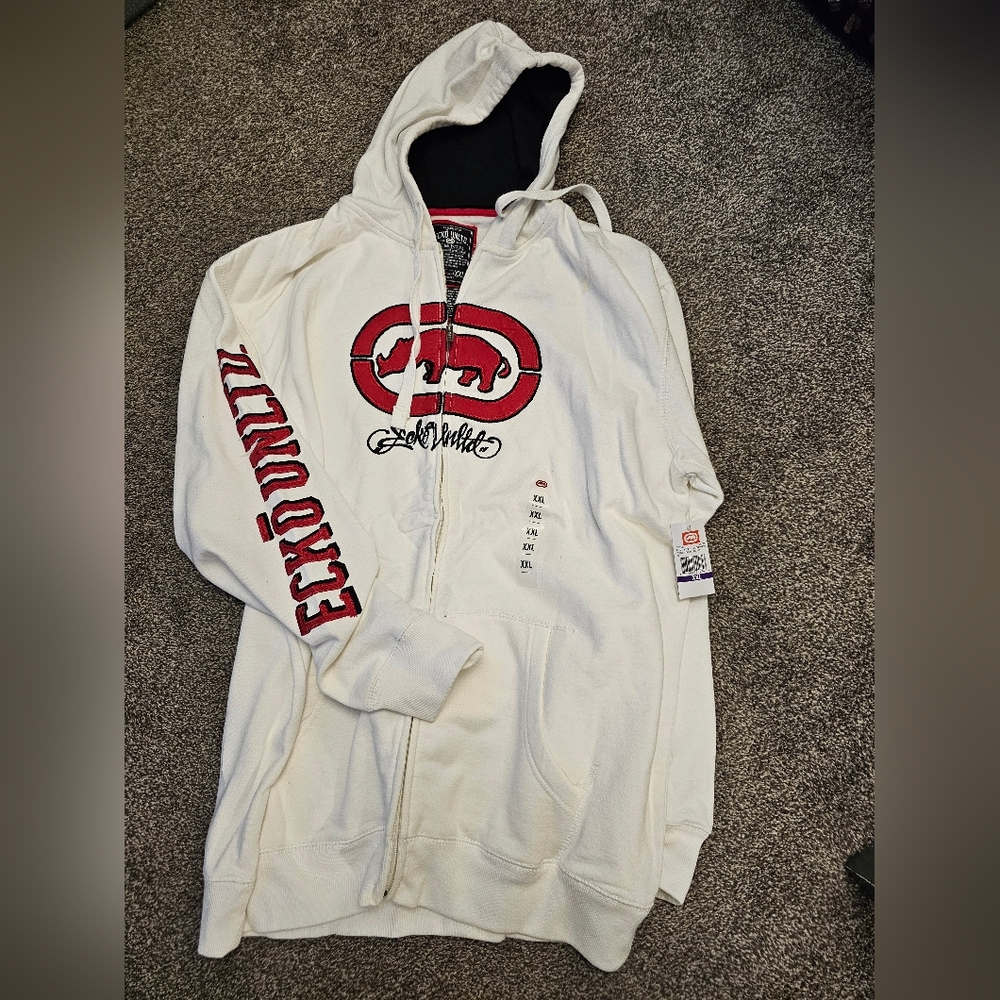 Marc Ecko White and Red Hoodie